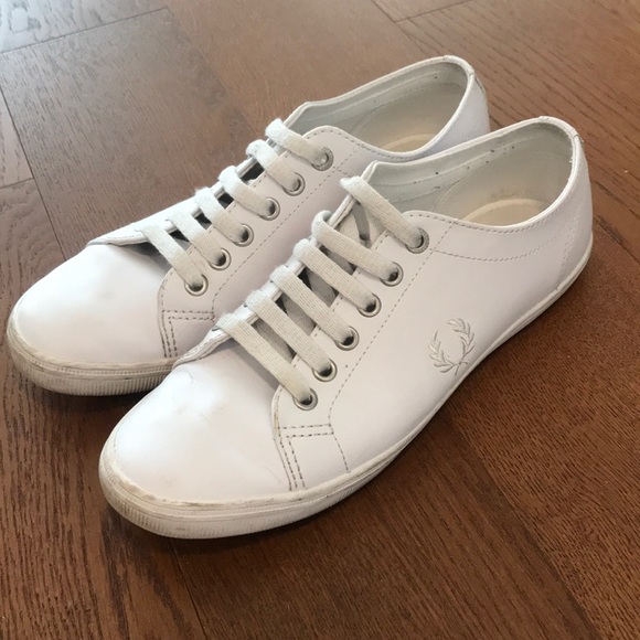 ladies white fred perry pumps